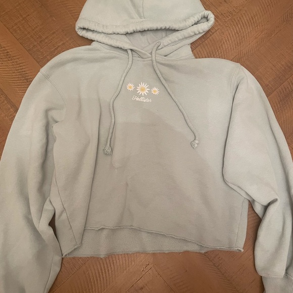 Hollister Daisy Embroidered Crop Hoodie - Picture 2 of 5